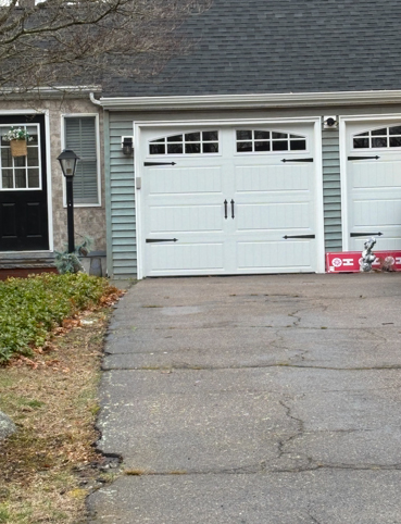 Newly installed garage doors